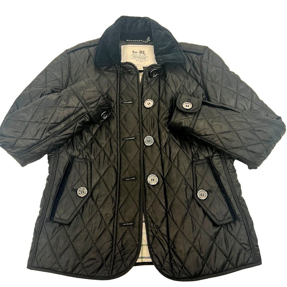 Coach Leatherware‎ Women's Waffle Quilted Jacket Black XS